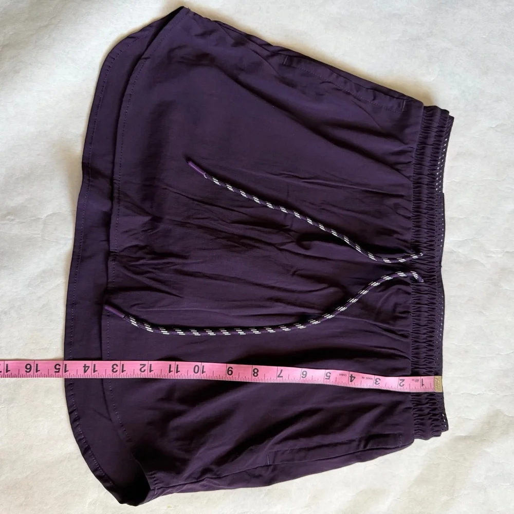 Woven Trek Skort Plum Size S Two Way Stretch Elastic Waistband Activewear E - Picture 14 of 14